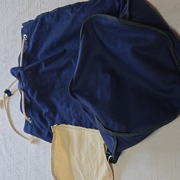 Spartina 449 Large Drawstring Beach Tote Bag Backpack. - Picture 3 of 12